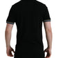 Dolce & Gabbana Elegant Black V-Neck Polo Tee