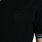 Dolce & Gabbana Elegant Black V-Neck Polo Tee