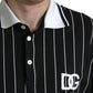 Dolce & Gabbana Elegant Striped Cotton Polo T-Shirt