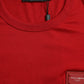 Dolce & Gabbana Stunning Crew Neck Logo Tee in Red