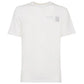 Refrigiwear Classic White Cotton Crew-Neck Tee with Logo Detail