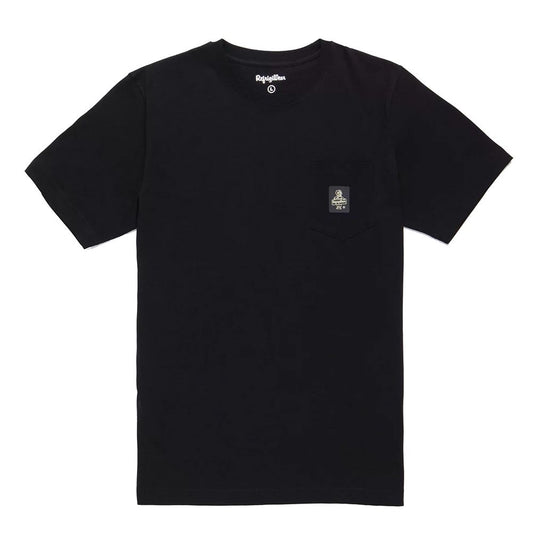 Refrigiwear Elegant Black Cotton Tee with Chest Logo