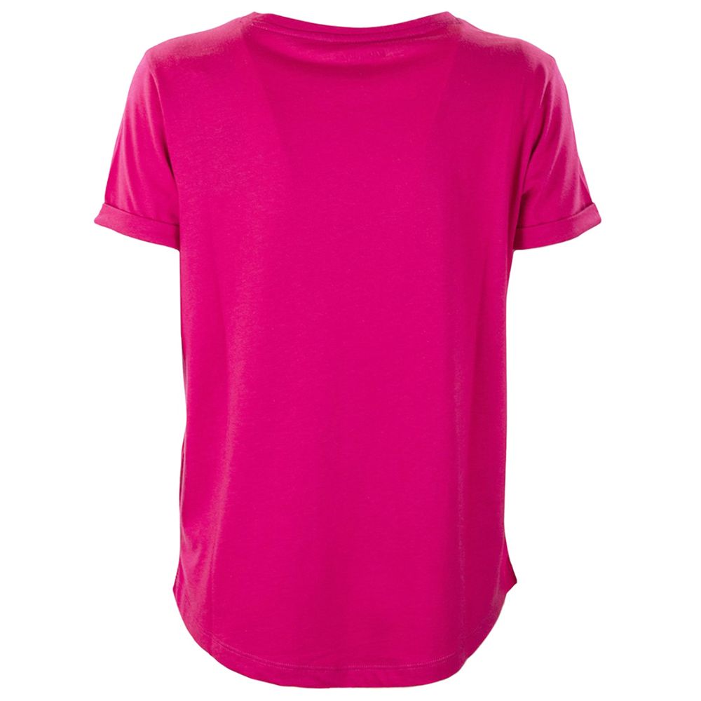 Refrigiwear Chic Fuchsia Crew-Neck Logo Tee