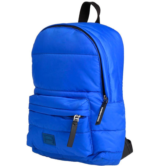 Dolce & Gabbana Elegant Blue Nylon Backpack for Sophisticated Style