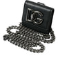 Dolce & Gabbana Sleek Lamb Leather Card Holder with Chain Strap