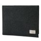 Dolce & Gabbana Sleek Black Calf Leather Bifold Wallet