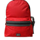 Dolce & Gabbana Elegant Red Nylon-Leather Backpack