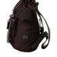 Dolce & Gabbana Elegant Maroon Nylon Leather Backpack