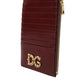 Dolce & Gabbana Maroon Leather Card Holder Wallet