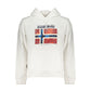 Napapijri Chic White Hooded Sweatshirt - Cozy Cotton Blend