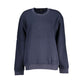 Cavalli Class Chic Blue Embroidered Fleece Sweatshirt