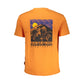 Napapijri Vibrant Orange Crew Neck Cotton Tee