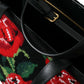 Dolce & Gabbana Chic Embroidered Floral Black Tote