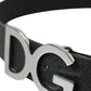 Dolce & Gabbana Elegant Black Leather Belt with Metal Buckle