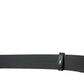 Dolce & Gabbana Elegant Black Leather Belt with Metal Buckle