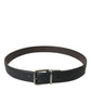 Dolce & Gabbana Elegant Black Leather Belt with Metal Buckle