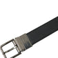 Dolce & Gabbana Elegant Black Leather Belt with Metal Buckle