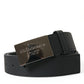 Dolce & Gabbana Elegant Black Leather Belt with Metal Buckle