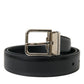 Dolce & Gabbana Elegant Black Calf Leather Belt