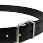 Dolce & Gabbana Elegant Black Calf Leather Belt