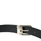 Dolce & Gabbana Elegant Black Calf Leather Belt