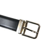 Dolce & Gabbana Elegant Black Calf Leather Belt