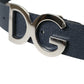 Dolce & Gabbana Elegant Blue Leather Belt with Metal Buckle