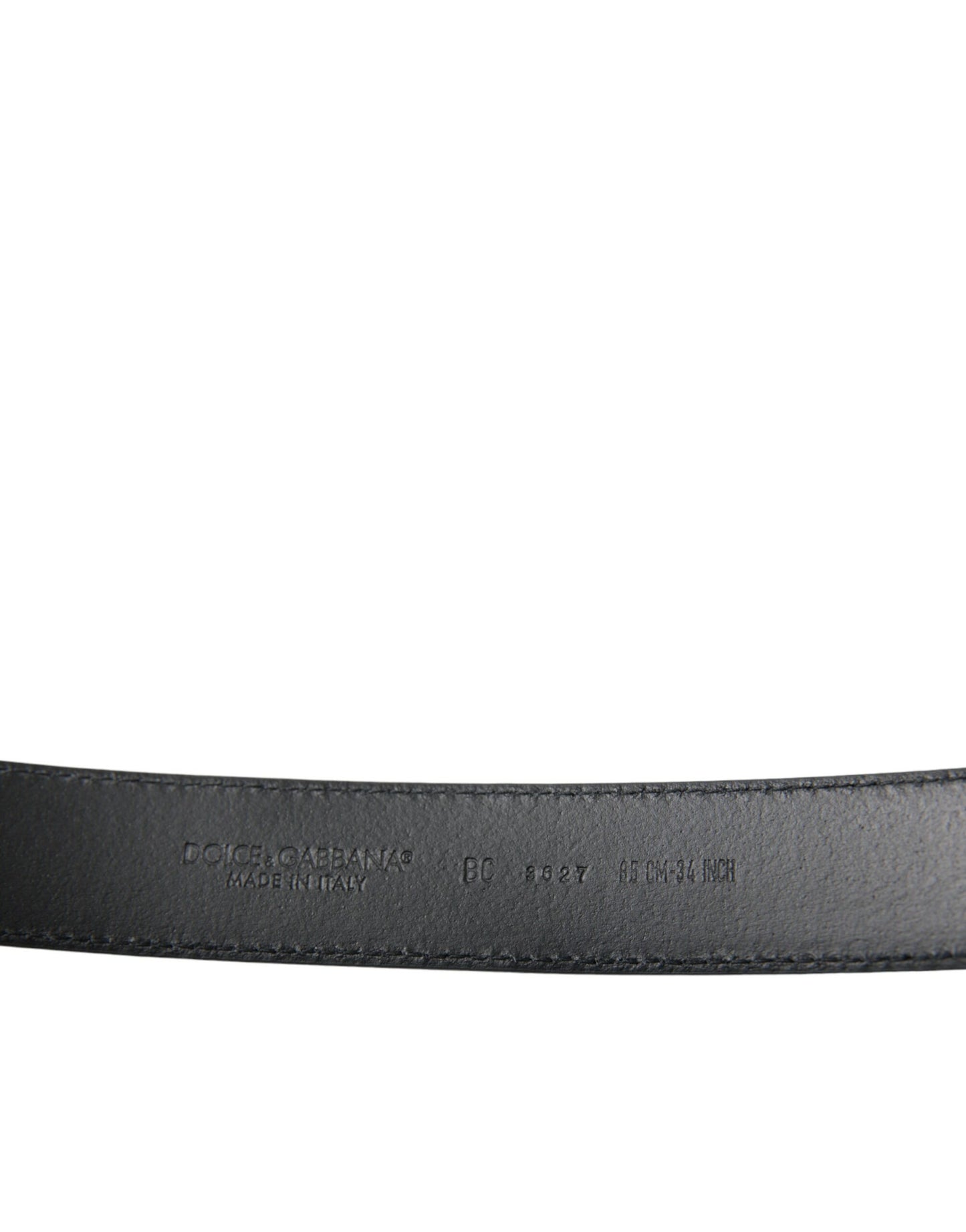 Dolce & Gabbana Elegant Black Leather Belt with Metal Buckle