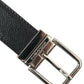 Dolce & Gabbana Elegant Black Leather Belt with Metal Buckle