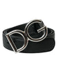 Dolce & Gabbana Elegant Black Leather Belt with Metal Buckle