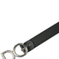 Dolce & Gabbana Elegant Black Leather Belt with Metal Buckle