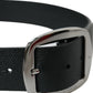 Dolce & Gabbana Elegant Black Leather Belt with Metal Buckle