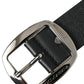 Dolce & Gabbana Elegant Black Leather Belt with Metal Buckle