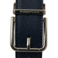 Dolce & Gabbana Elegant Navy Blue Leather Belt