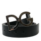 Dolce & Gabbana Elegant Black Calf Leather Belt with Metal Buckle