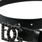 Dolce & Gabbana Elegant Black Leather Belt with Metal Buckle