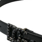 Dolce & Gabbana Elegant Black Leather Belt with Metal Buckle