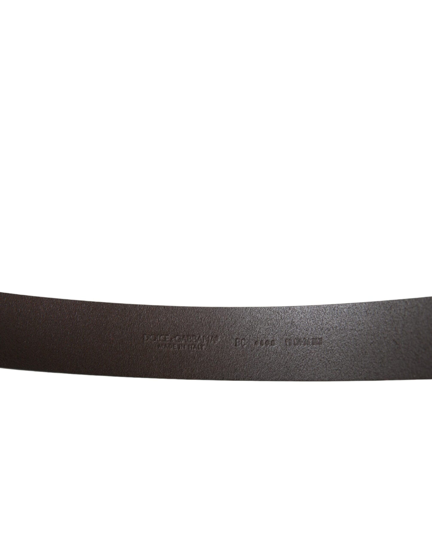 Dolce & Gabbana Elegant Dark Brown Leather Belt