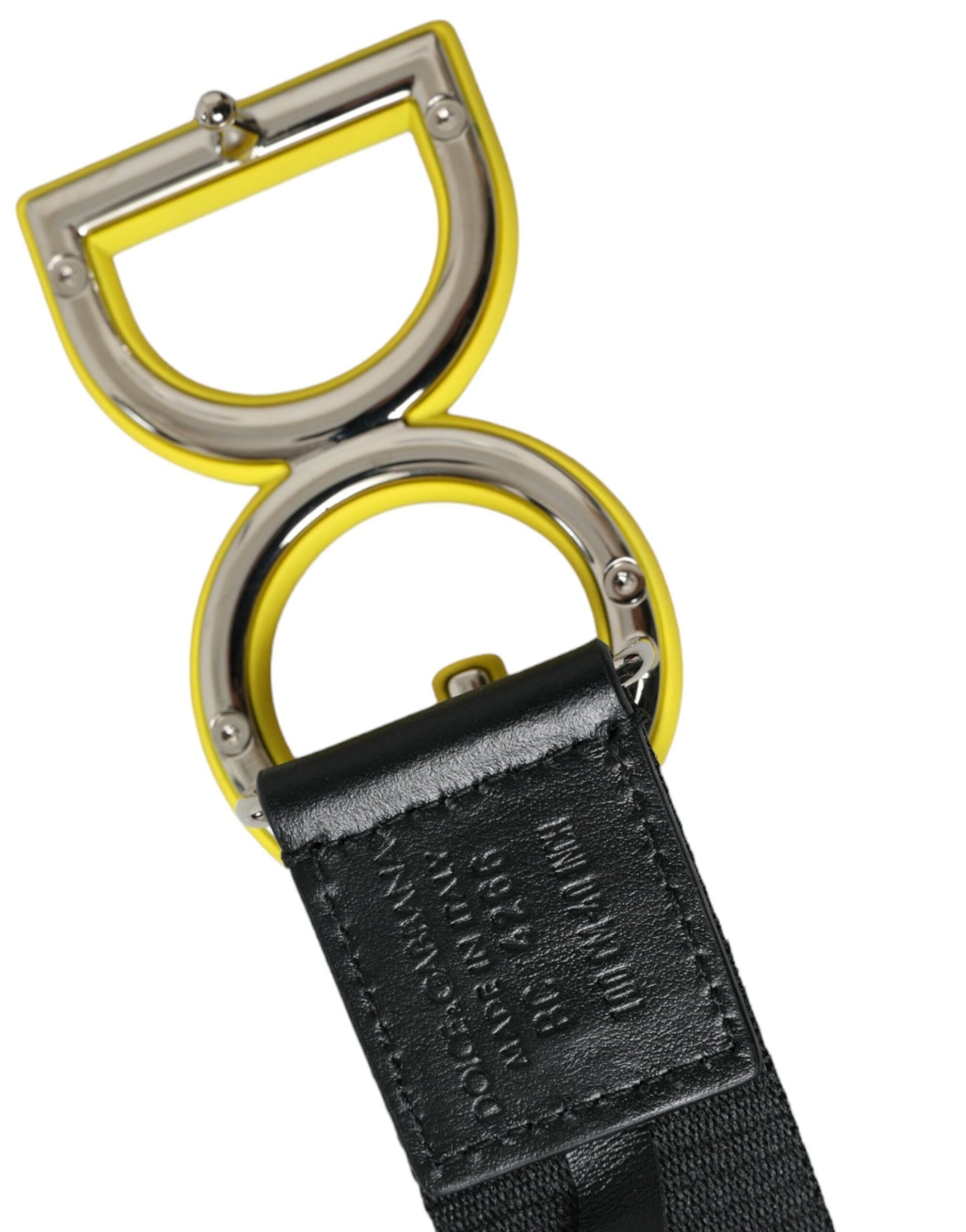 Dolce & Gabbana Elegant Black and Yellow Designer Belt