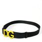 Dolce & Gabbana Elegant Black and Yellow Designer Belt