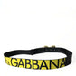 Dolce & Gabbana Elegant Black and Yellow Designer Belt