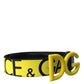 Dolce & Gabbana Elegant Black and Yellow Designer Belt