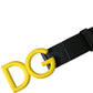 Dolce & Gabbana Elegant Black and Yellow Designer Belt