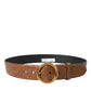 Dolce & Gabbana Elegant Exotic Leather Belt - Rich Brown