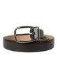 Dolce & Gabbana Elegant Dark Brown Leather Belt