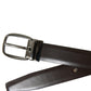 Dolce & Gabbana Elegant Dark Brown Leather Belt