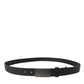 Dolce & Gabbana Elegant Black Leather Belt with Metal Buckle