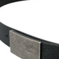 Dolce & Gabbana Elegant Black Leather Belt with Metal Buckle