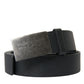 Dolce & Gabbana Elegant Black Calfskin Leather Belt