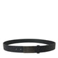 Dolce & Gabbana Elegant Black Calfskin Leather Belt